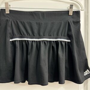 Black adidas tennis skirt with ruffle